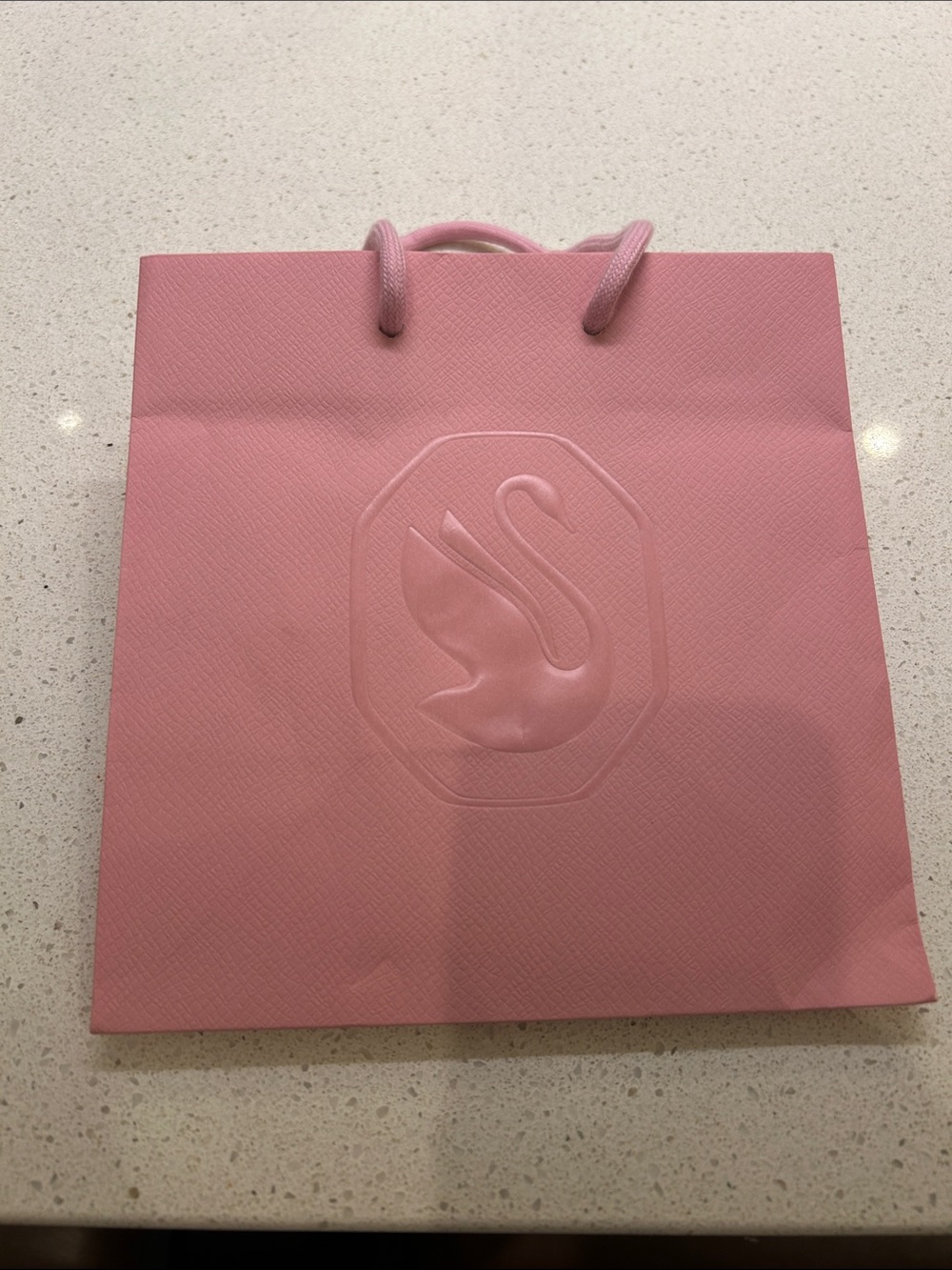 Swarovski Pink Embossed Swan Tote